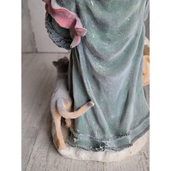 Vintage velvet santa claus dog bird xmas home decor mistletoe - Picture 7 of 14